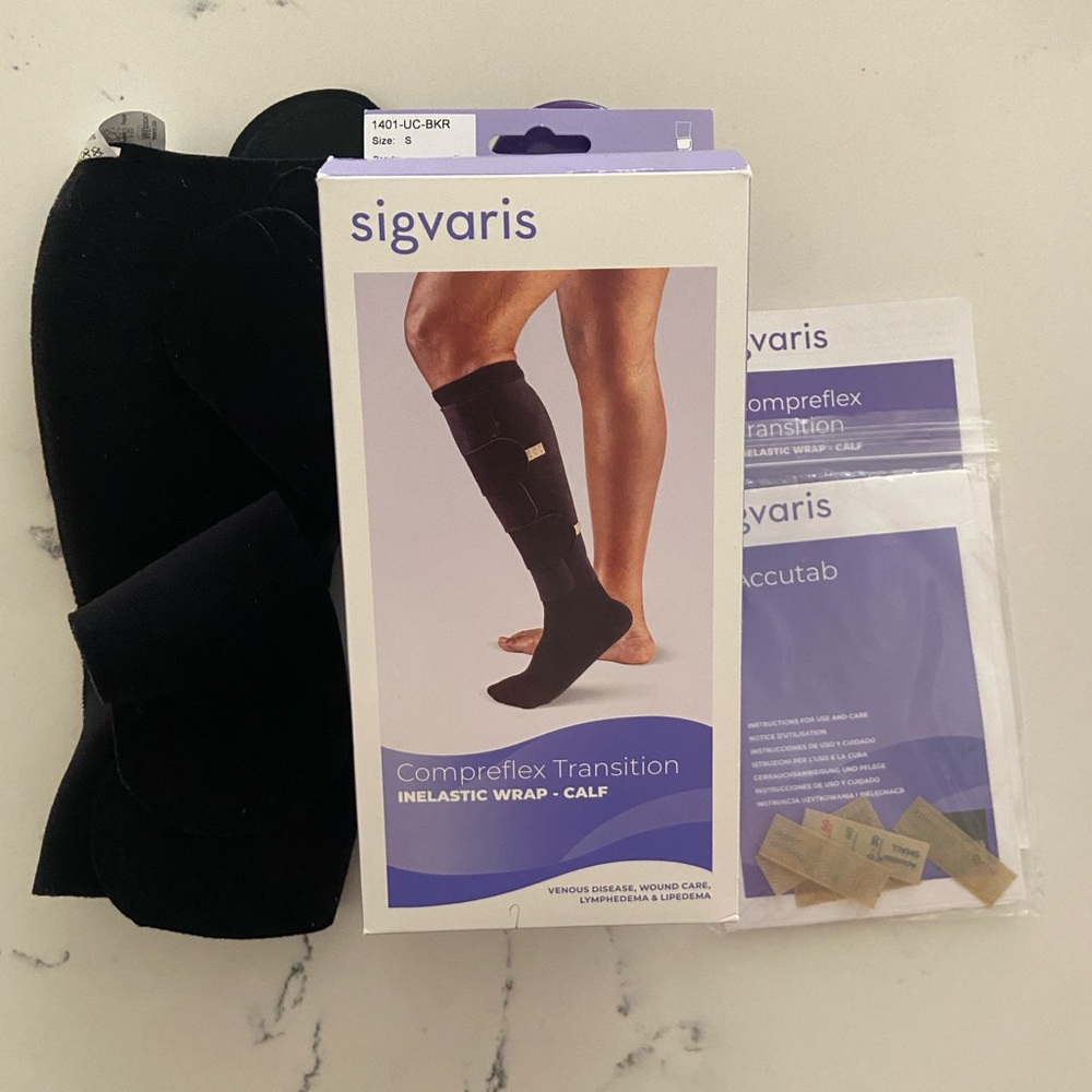 Sigvaris CompreFlex Transition Inelastic Wrap Unisex - Black